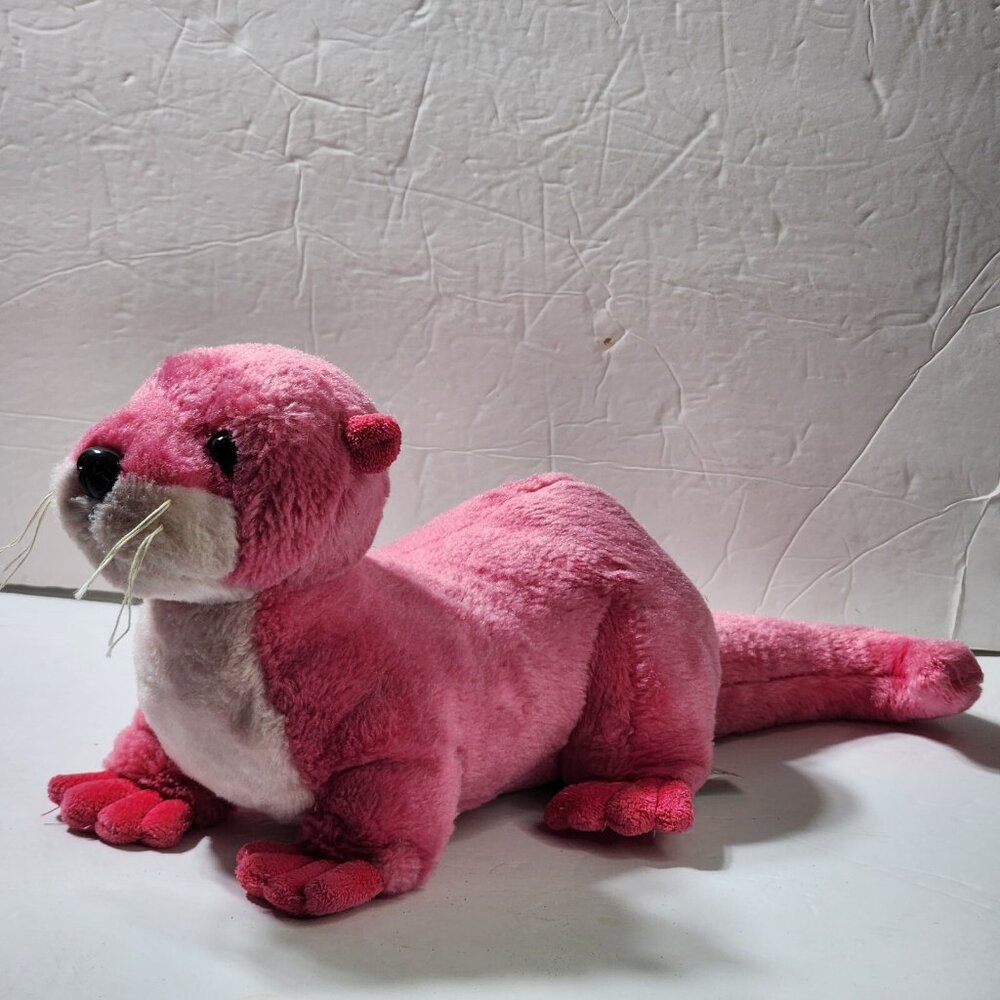 Destination Nation Aurora Pink Otter‎ Plush Stuffed Animal 17" Long 7" Tall
